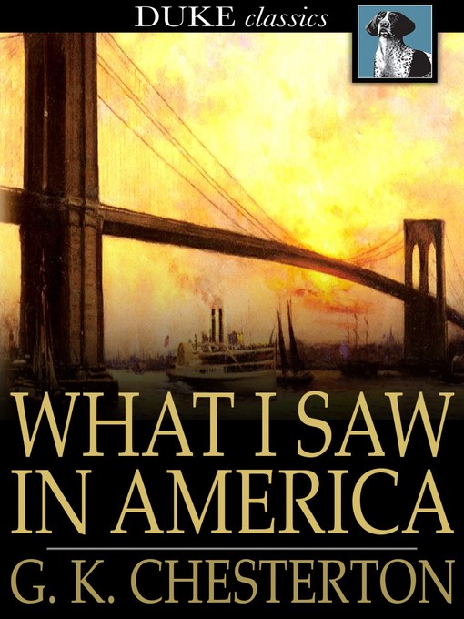 Cover of What I Saw in America